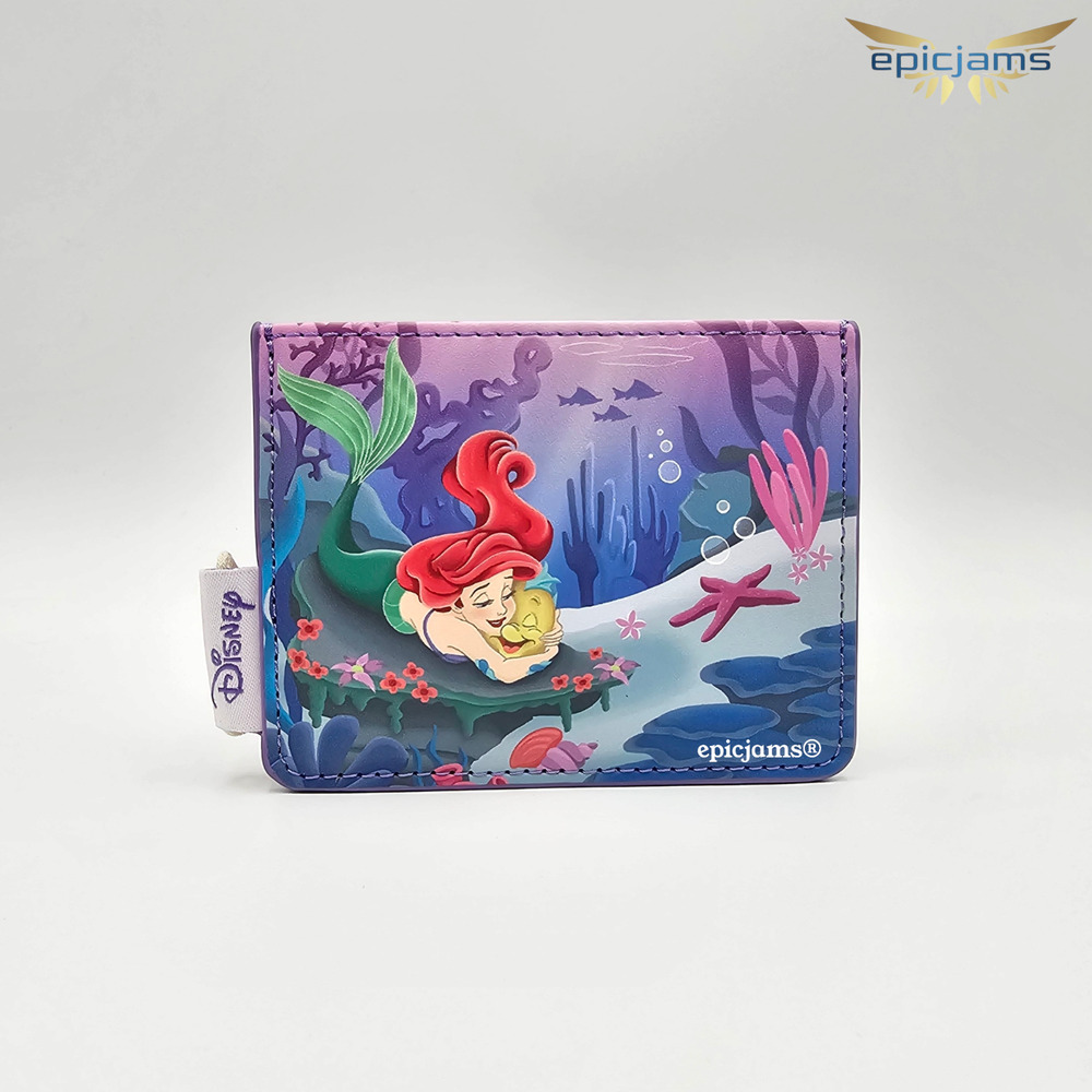 Loungefly Disney The Little Mermaid Ariel & Flounder Cardholder Wallet New